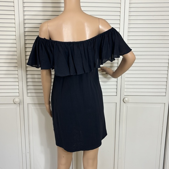 NWT De La Rosa Off the Shoulder Cotton Gauze Mini Dress Medium - Picture 7 of 10